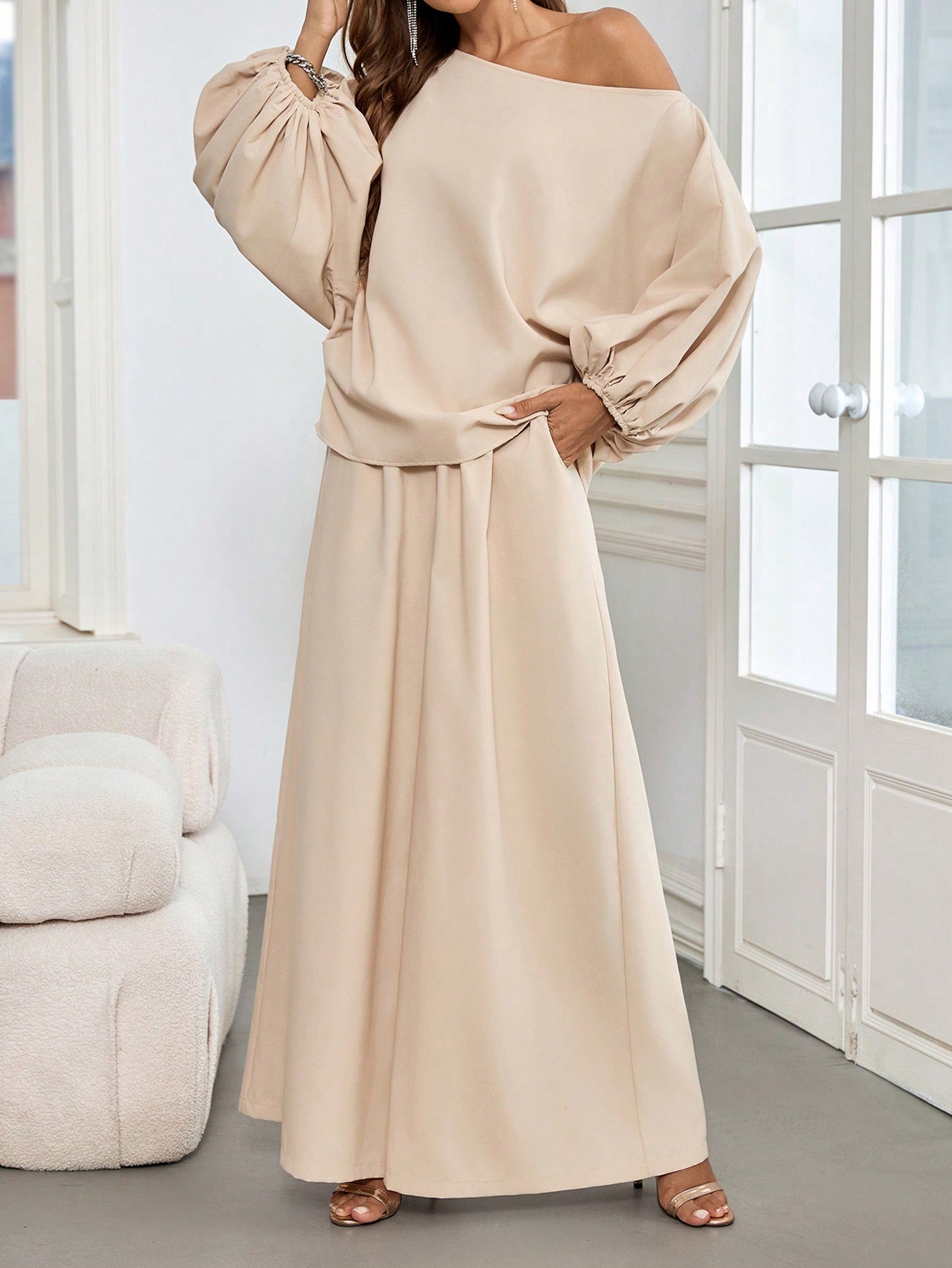 The Harmony™ Beige Two-Piece Set