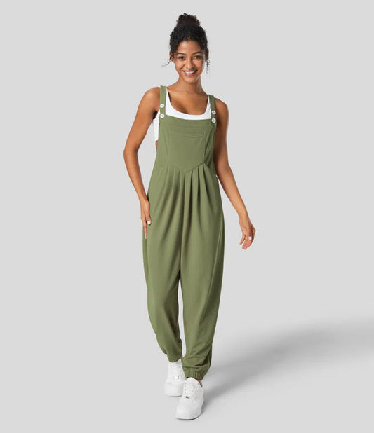 EMMA - Jogger jumpsuit med justerbart bælte og knapper | Køb 2, Få 1 GRATIS!