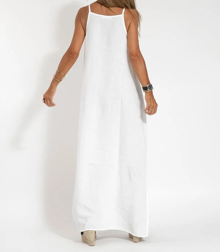 Serene Grace™ Cotton-Linen Maxi Dress